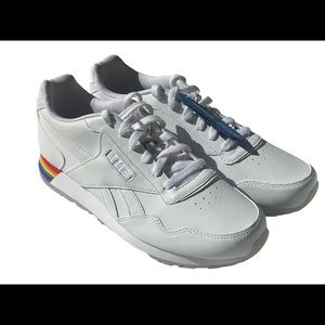 Reebok Men's Classic Harman Run Sneaker Pride White/Rainbow Sz 10.5